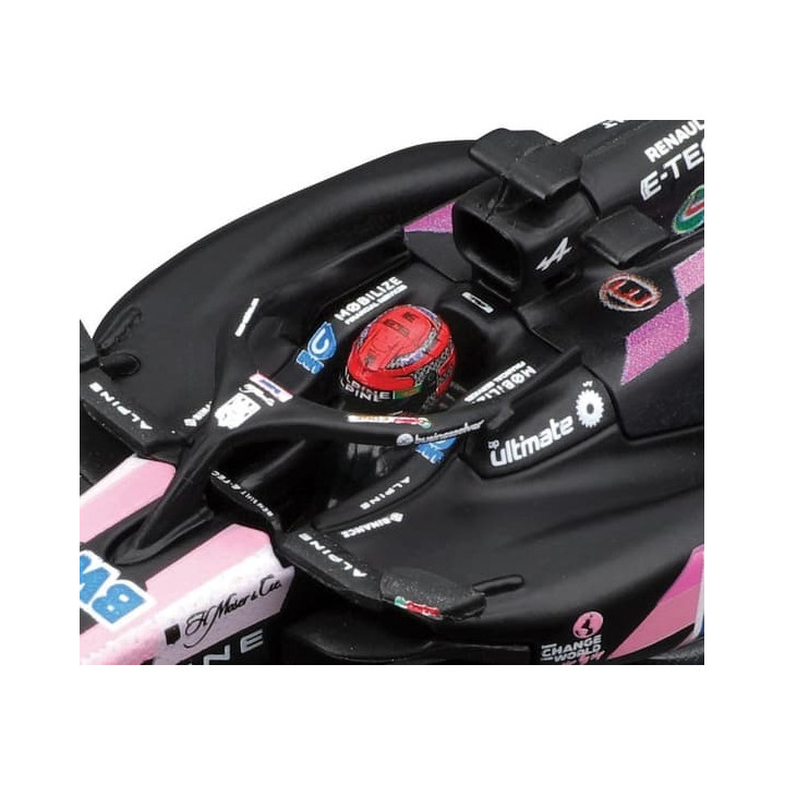 Bburago - RACE Formule F1 v dekorativním boxu, Team Alpine A524 (2024),  31 Esteban Ocon, 1:43