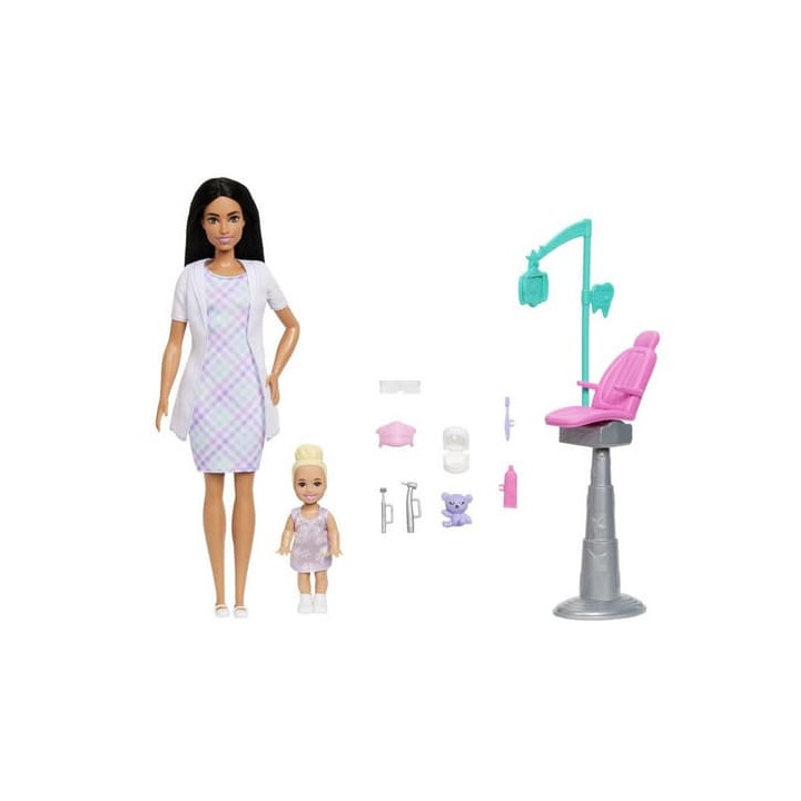 Barbie herní set povolání - zubařka černovláska