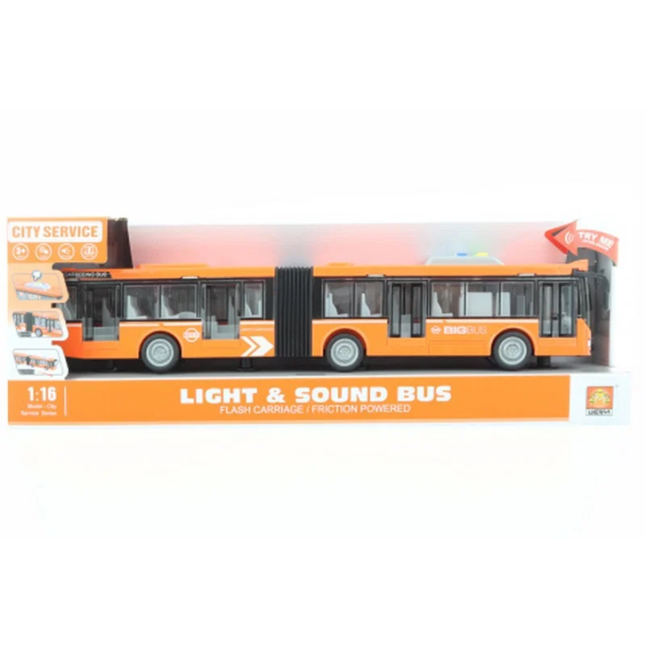 Autobus kloubový oranžový na baterie
