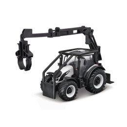 Bburago - FARMLAND, Lesní traktor se 3 kládami Traktor Valtra N174, 10 cm