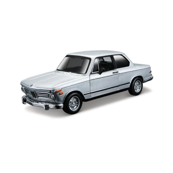 Bburago - Auta HOBBY, BMW 2002tii (1972), stříbrná, 1:32