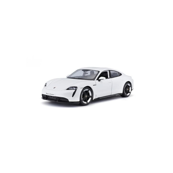 Bburago - Auta HOBBY, Porsche Taycan Turbo S, bílá, 1:24