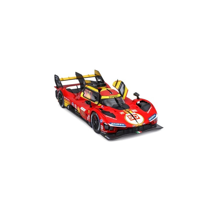 Bburago - RACING, FERRARI 499P, 24H LE MANS CHAMPION 2024, červená, 1:18