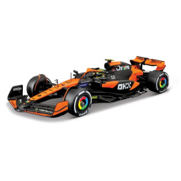 Bburago - RACE Formule F1 v dekorativním boxu, McLaren Team MCL38 (2024), 4  Lando Norris, 1:24
