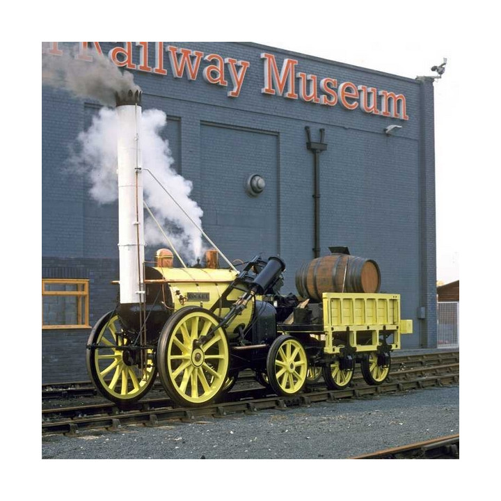 Bigjigs Rail Replika historické lokomotivy Rocket + 2 koleje