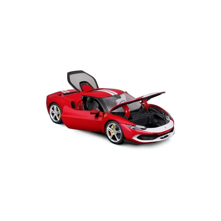 Bburago - RACE+PLAY, Ferrari 296 GTB ASSETTO FIORANO, červená, 1:18