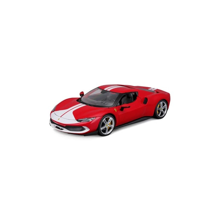 Bburago - RACE+PLAY, Ferrari 296 GTB ASSETTO FIORANO, červená, 1:18