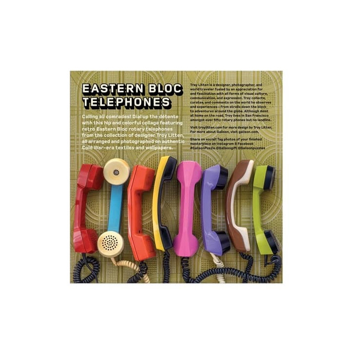 Galison Puzzle Troy Litten Eastern Bloc Telephones 500 dílků