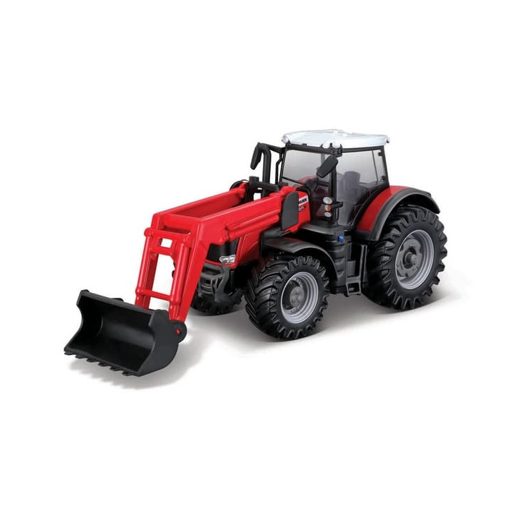 Bburago - FARMLAND, Traktor Massey Ferguson 8740S s předním nakladačem, 10cm