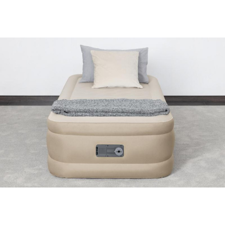Semišová nafukovací matrace Bestway FORTECH s el. Pumpou 191 x 97 x 46 cm