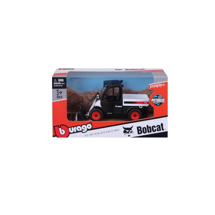 Bburago - FARMLAND, Bobcat Toolcat s paletovou vidlicí + paleta, 10 cm