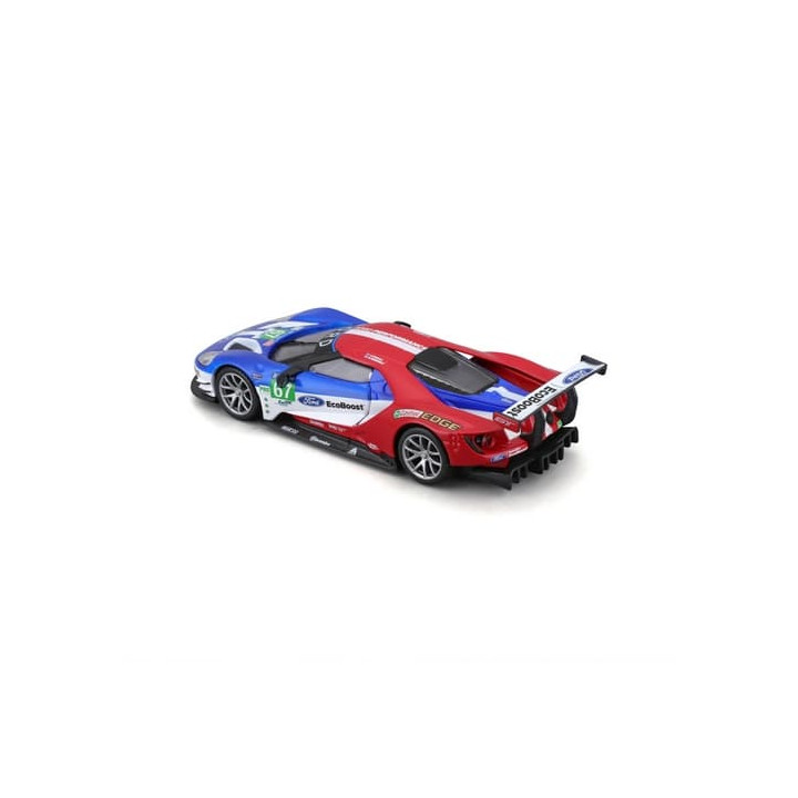 Bburago - RACE, 2017 Ford GT, modro-červená, 1:32