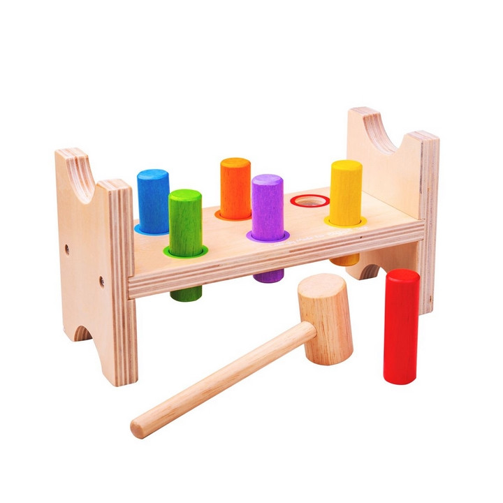 Bigjigs Baby Dřevěná zatloukačka