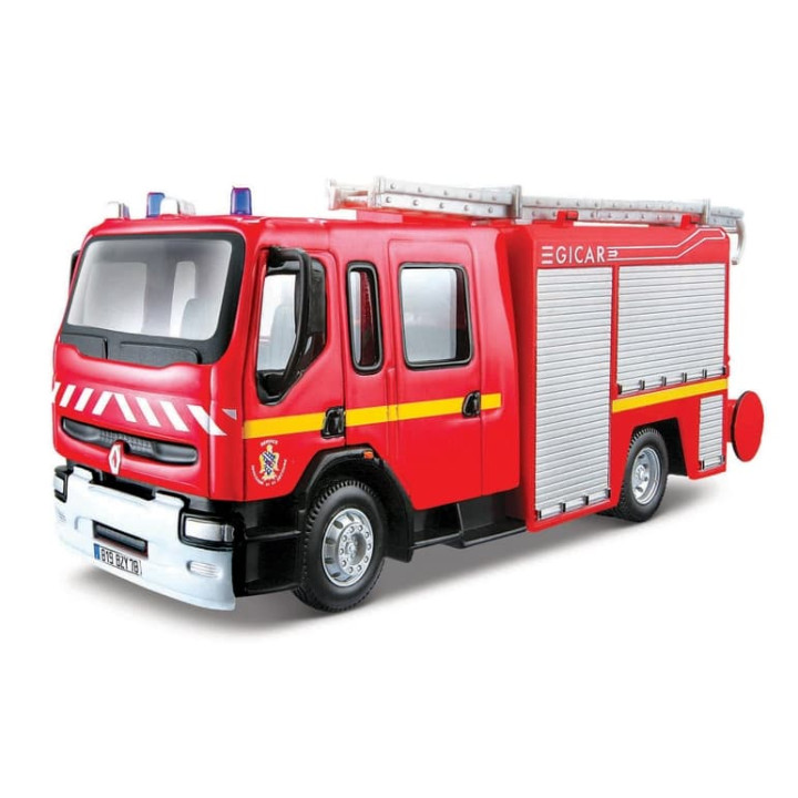 Bburago - EMERGENCY Vozidlo záchranné služby - Renault Premium GICAR, hasiči, 1:50