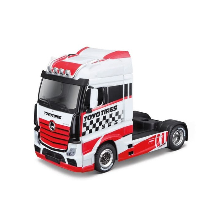 Bburago - Haulers custom cabs, M-B Actros Gigaspace, červeno-bílá, 1:43