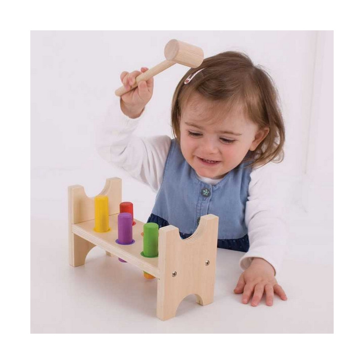 Bigjigs Baby Dřevěná zatloukačka