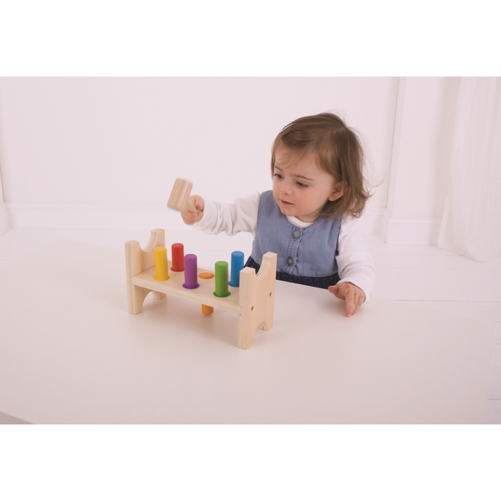 Bigjigs Baby Dřevěná zatloukačka