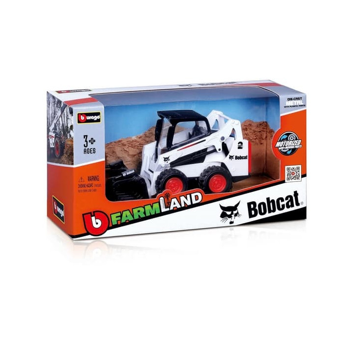 Bburago - FARMLAND, Bobcat nakladač s drapákem, 10 cm