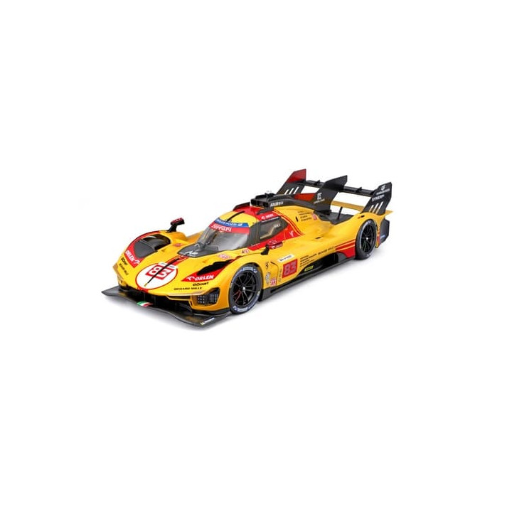 Bburago - RACING, Ferrari 499P - 24H Le Mans 2024 v dekorativním boxu, 1:18