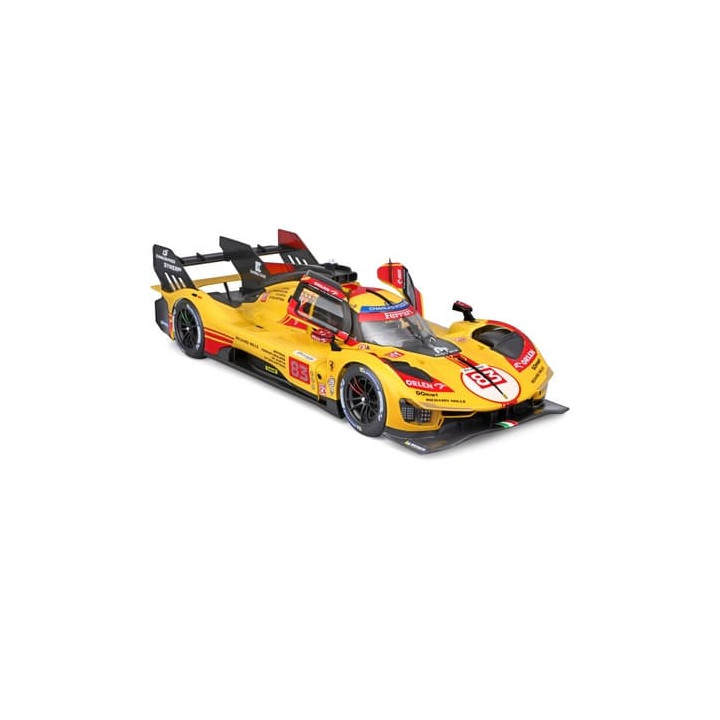 Bburago - RACING, Ferrari 499P - 24H Le Mans 2024 v dekorativním boxu, 1:18