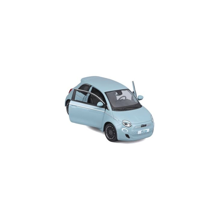 Bburago - Auta HOBBY, Fiat 500e (2023), modrá, 1:24