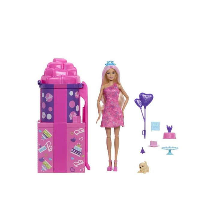 Barbie Party reveal - Barbie se skluzavkou herní set