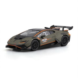 Bburago - RACE, Lamborghini Huracán Super Trofeo EVO2 v dekorativním boxu, matná zelená, 1:43