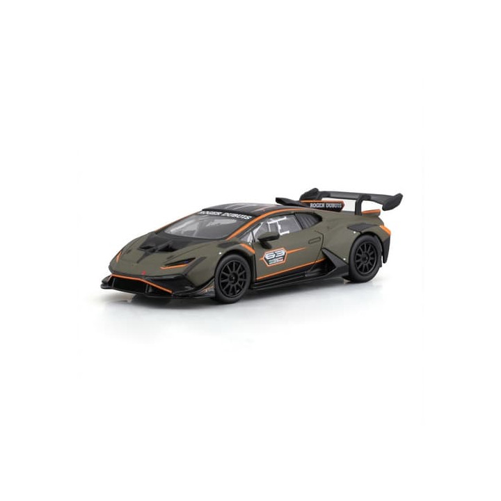 Bburago - RACE, Lamborghini Huracán Super Trofeo EVO2 v dekorativním boxu, matná zelená, 1:43
