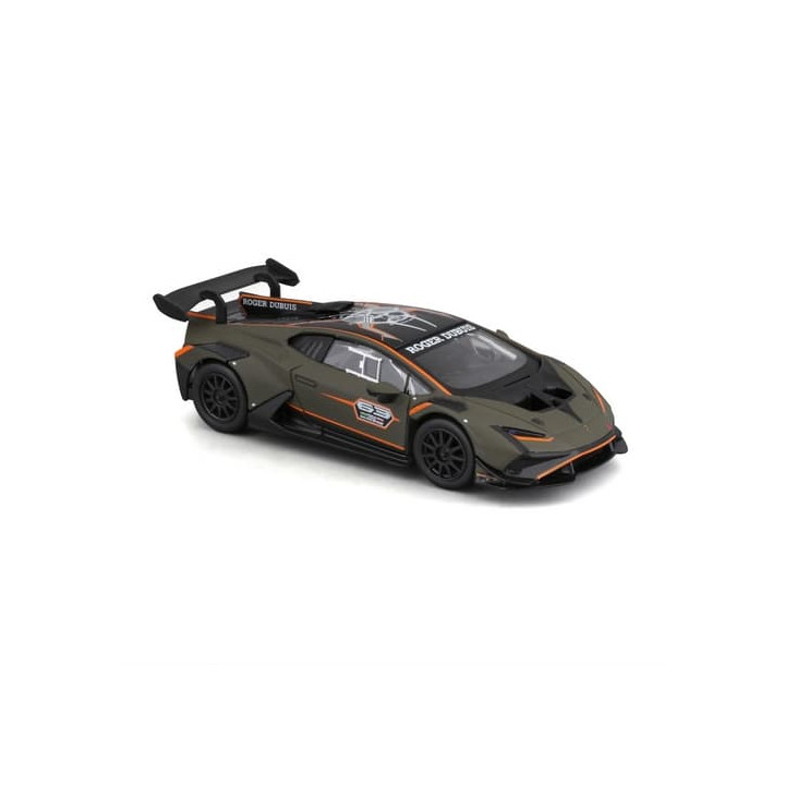 Bburago - RACE, Lamborghini Huracán Super Trofeo EVO2 v dekorativním boxu, matná zelená, 1:43
