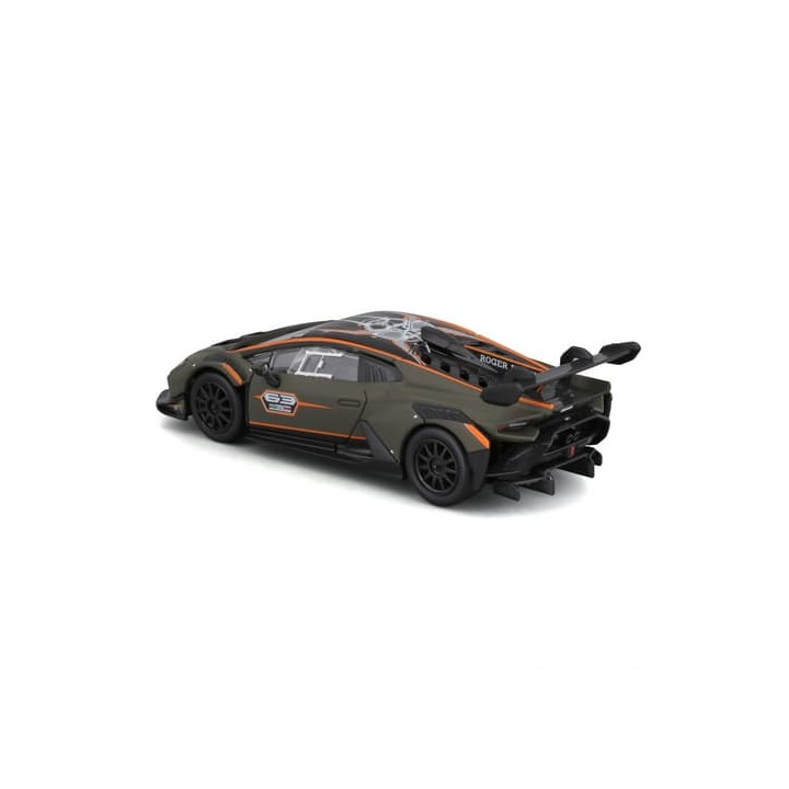 Bburago - RACE, Lamborghini Huracán Super Trofeo EVO2 v dekorativním boxu, matná zelená, 1:43