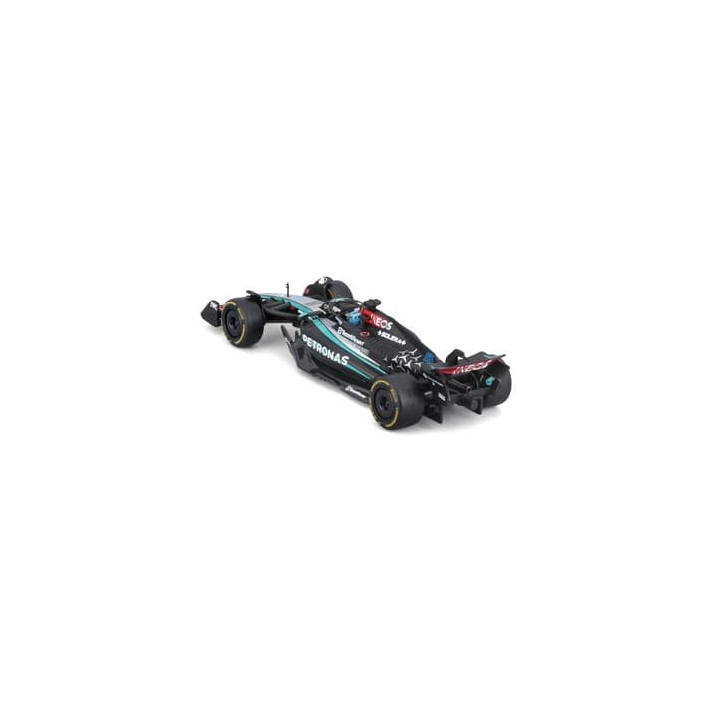 Bburago - RACE Formule F1 v dekorativním boxu, Mercedes-AMG Petronas W15 (2024),  63 G.Russell, 1:43