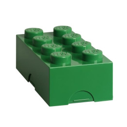 LEGO box na svačinu 100 x 200 x 75 mm - tmavě zelená