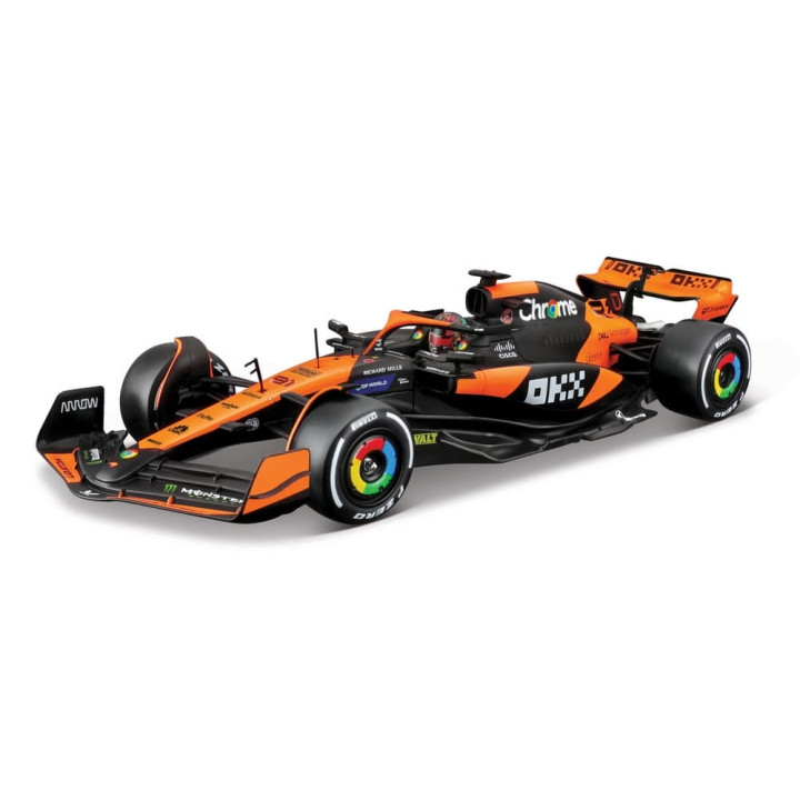 Bburago - RACE Formule F1 v dekorativním boxu, McLaren Team MCL38 (2024), 81  Oscar Piastr, 1:24