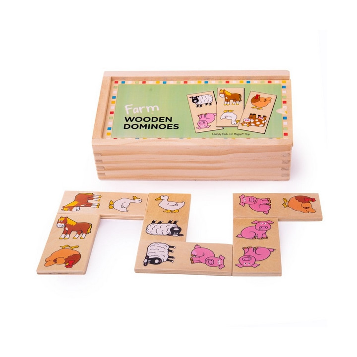 Bigjigs Toys Dřevěné domino farma
