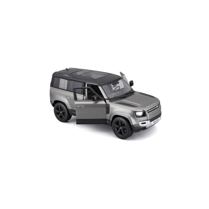 Bburago - Auta HOBBY, 2022 Land Rover Defender 110, šedá metalíza, 1:24