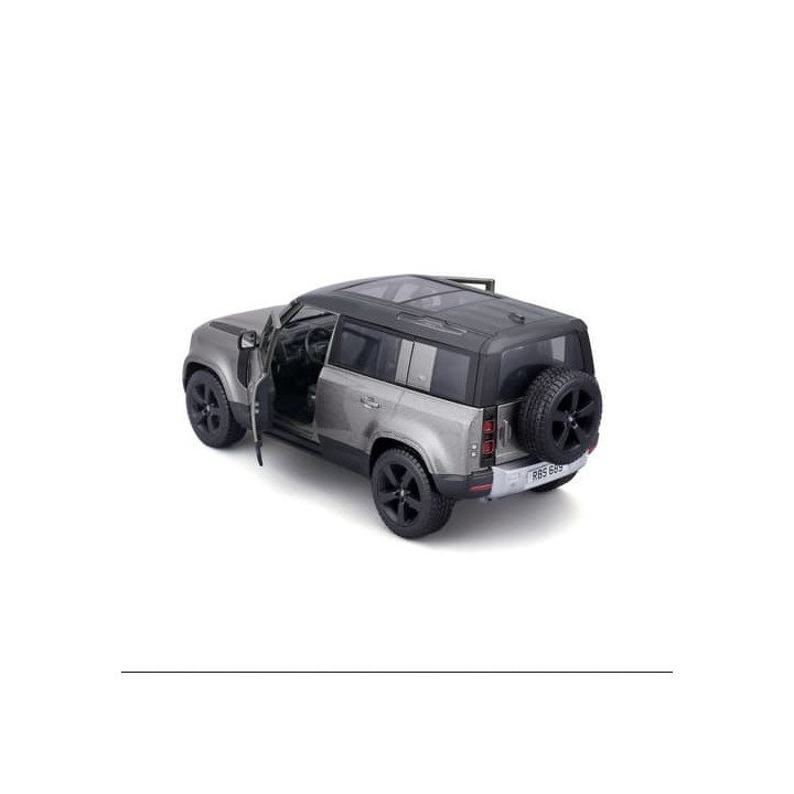 Bburago - Auta HOBBY, 2022 Land Rover Defender 110, šedá metalíza, 1:24