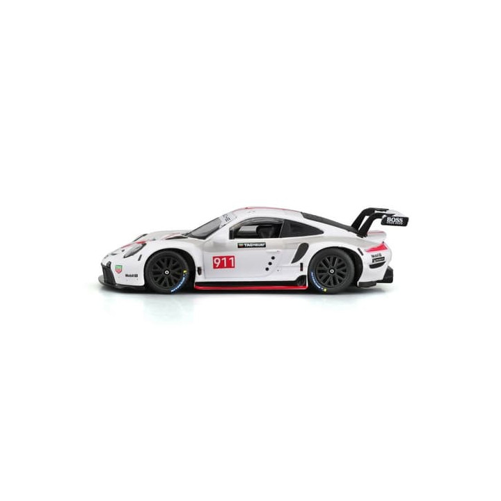 Bburago - RACE, Porsche 911 RSR v dekorativním boxu, bílá, 1:43
