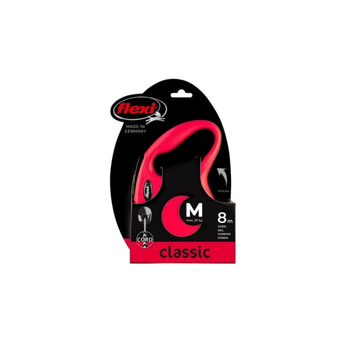 Flexi Vodítko Classic M lanko 8m červené