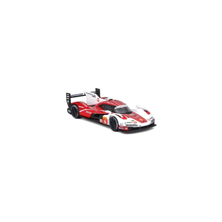 Bburago - RACE, Porsche 963 v dekorativním boxu, bílá-červená, 1:43
