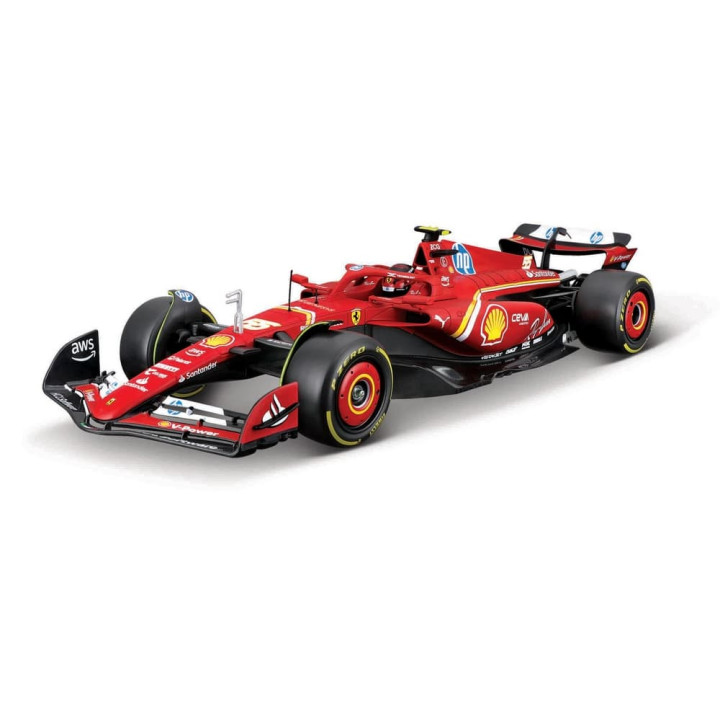 Bburago - RACING MODEL KIT, Formule Ferrari SF24 (2024),  55 Carlos Sainz, 1:24