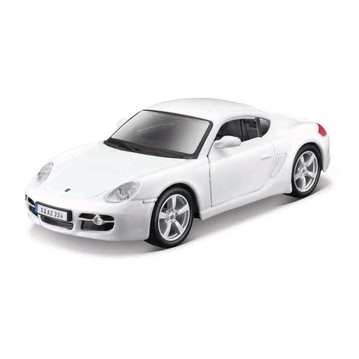 Bburago - Auta HOBBY, Porsche Cayman S, bílá, 1:32