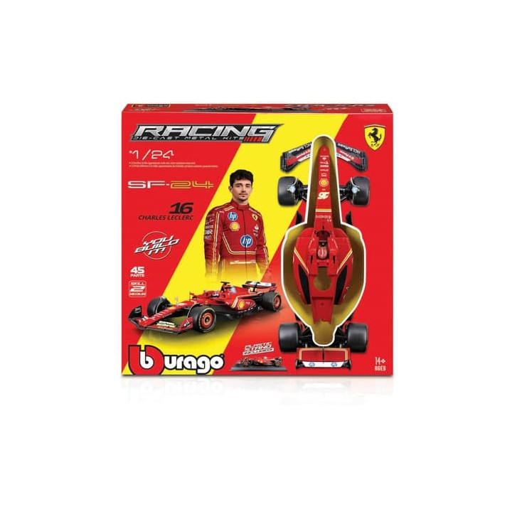 Bburago - RACING MODEL KIT, Formule Ferrari SF24 (2024),  16 Charles Leclerc, 1:24