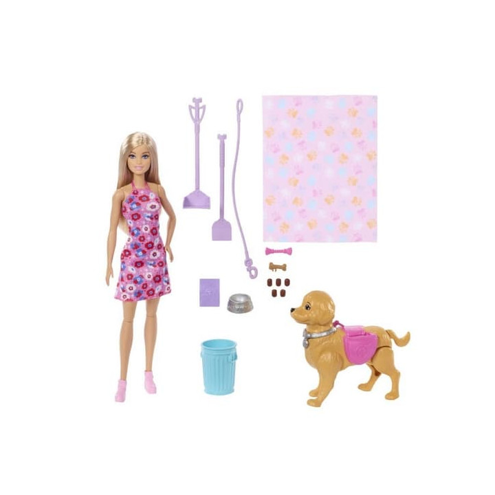 Barbie panenka s pejskem na procházce