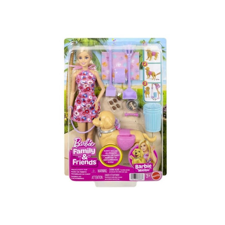Barbie panenka s pejskem na procházce