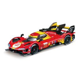 Bburago - RACING, Ferrari 499P - 24H Le Mans Champion 2024 v dekorativním boxu, 1:43