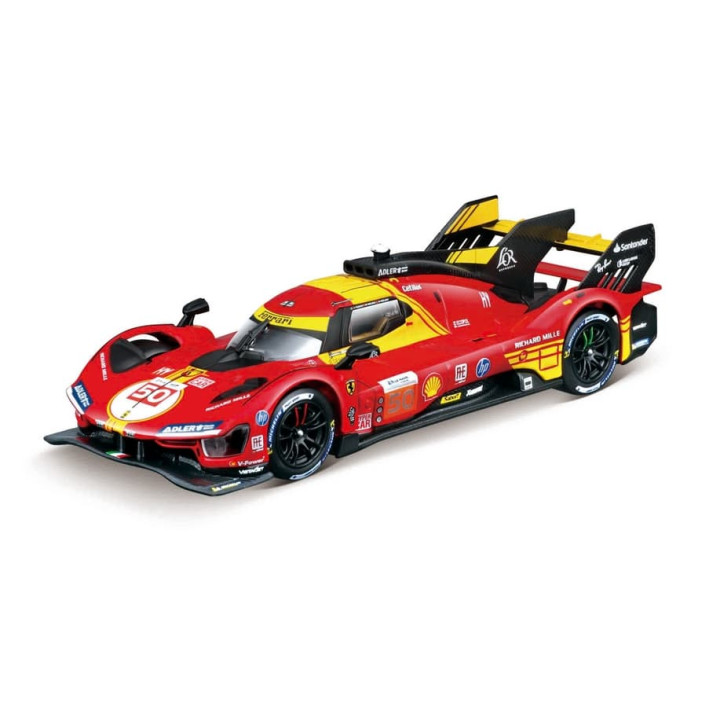 Bburago - RACING, Ferrari 499P - 24H Le Mans Champion 2024 v dekorativním boxu, 1:43