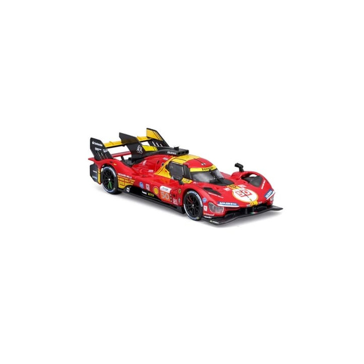 Bburago - RACING, Ferrari 499P - 24H Le Mans Champion 2024 v dekorativním boxu, 1:43