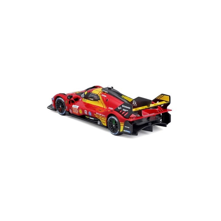 Bburago - RACING, Ferrari 499P - 24H Le Mans Champion 2024 v dekorativním boxu, 1:43