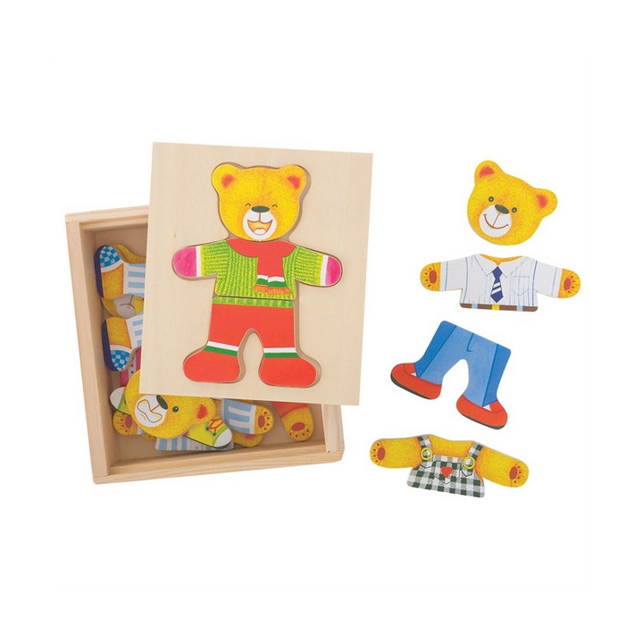 Bigjigs Toys Oblékací puzzle Pan medvěd