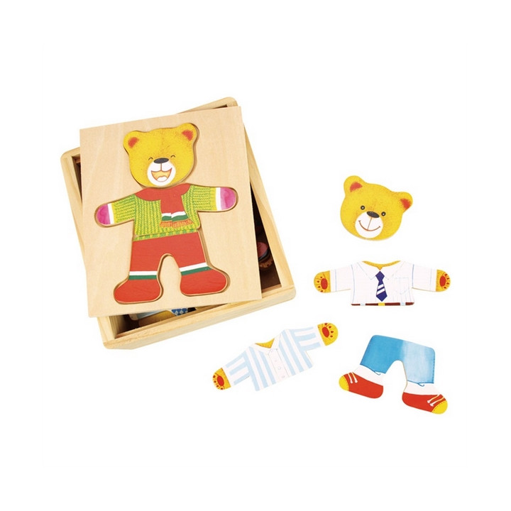 Bigjigs Toys Oblékací puzzle Pan medvěd